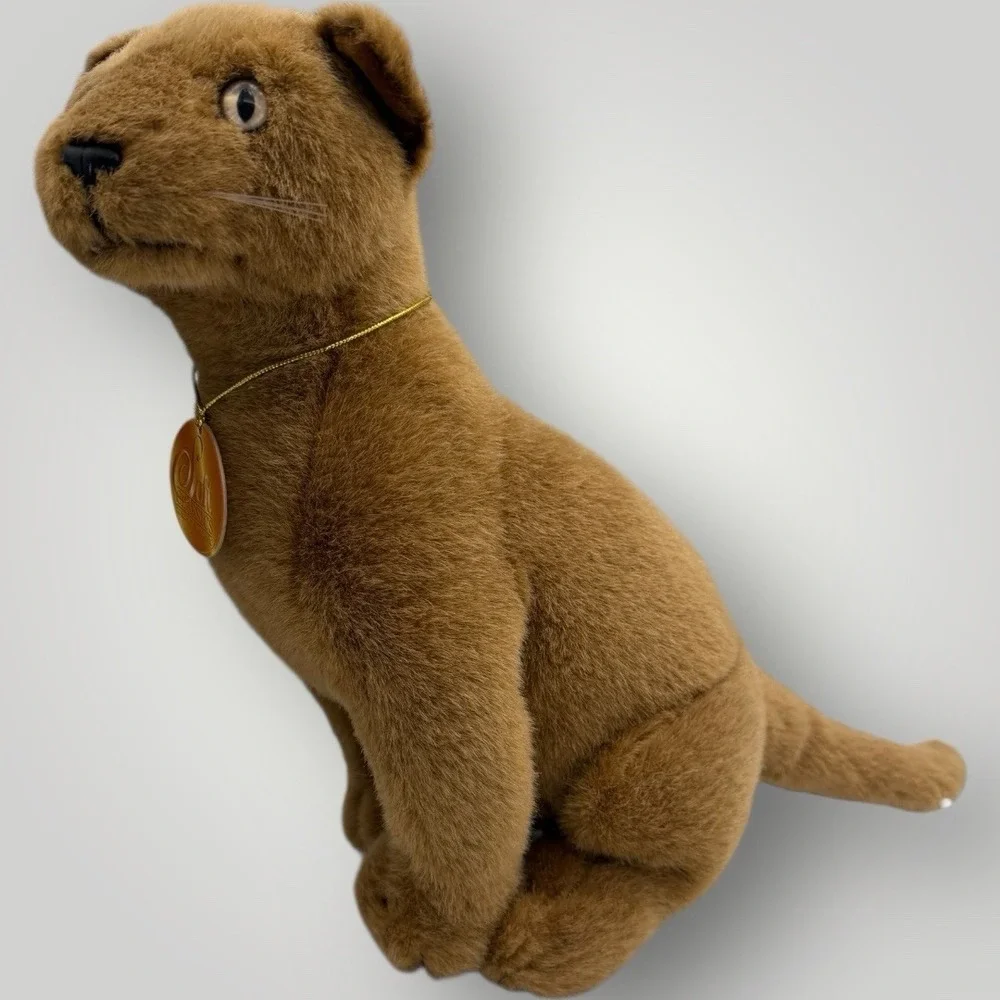Toys R Us Soft Classics Vintage Brown Cat Plush Stuffed‎ Animal Realistic 13